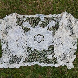 Cream Lace Crochet Cardigan